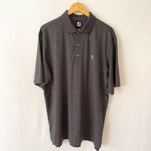FOOTJOY FJ Men's Size XL Innisbrook Short Sleeve Golf Shirt Gray Stripe